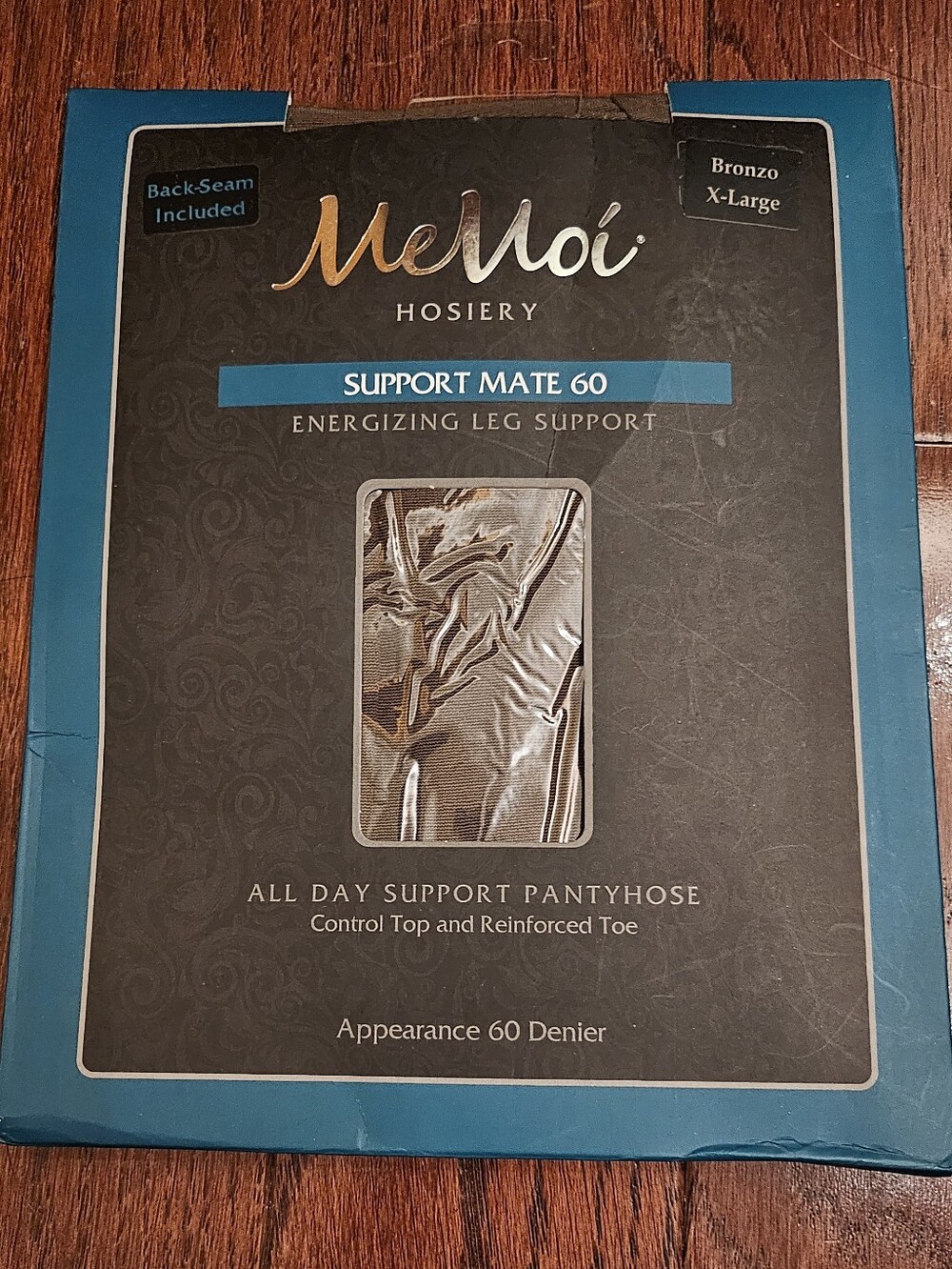 MeMoi Support Mate 60 Backseam Pantyhose - Bronzo XL